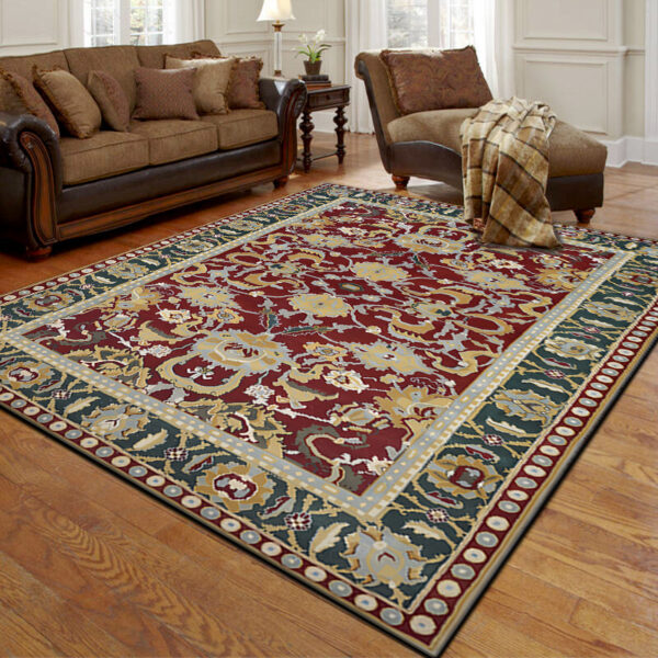 Retro Living Room Carpet Easy-care Wear-resistant Floor Mat