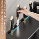 Kitchen Dining Table Cutter Clamp Chopsticks Salt Seasoning Jar Storage Rack - Image 3