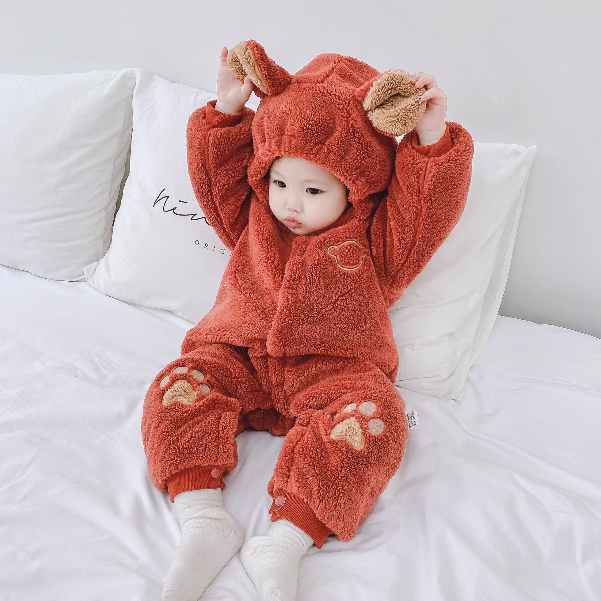 1020074c-4fb8-4b7a-956a-c2f40d2c6d5d.jpg Newborn Baby Onesies Baby Clothes Romper Baby Quilted - Image 1
