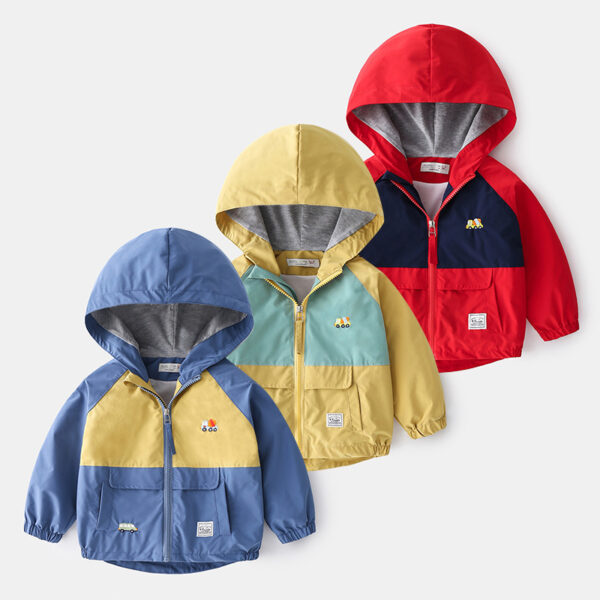 Spring New Korean Cartoon Hooded Kid In Trendy Style