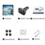Tire Pressure Monitoring System Sensors Cigarette Lighter USB port Auto Security Alarm Systems Tire Pressure - Image 5