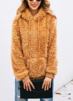 New Arrivals Autumn And Winter Hooded Pockets Long-Sleeved Blouse - Image 6