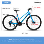 A28250 700Cx35 Road Bike With Aluminum Alloy Wheels, 21-Speed Gear System, Disc Brakes, Wide Tires Ideal For Urban Commuting And Student Transportation - Image 5