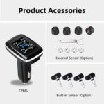 Tire Pressure Monitoring System Sensors Cigarette Lighter USB port Auto Security Alarm Systems Tire Pressure - Image 6