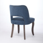 Wooden Dining Chairs Set Of 2, Modern Fabric Upholstered Dining Room Chair Kitchen Chairs, Farmhouse Dinner Chair For Kitchen Dining Room, Blue - Image 4