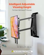 Motorized TV Wall Mount, TV Mount For 32 To 65 Inch TV, Electric Adjustable Ceiling TV Mount, Motorized Flip Down TV Mount Bracket With Max VESA 24 X 24 In, Fits TVs Up To 88 Lbs - Image 4