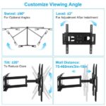 TV Wall Mount Swivel Tilt Full-Motion Articulating Wall Rack For 32in-55in TVs 99lbs Max Bearing - Image 4