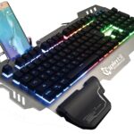 Super cool metal keyboard wire mixed light mechanical game keyboard