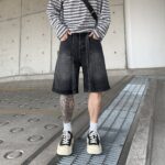 Fashion Work Clothes Gradient Cropped Pants Men - Image 5