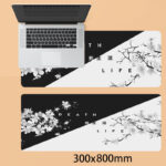 Black And White Text Dead Life Boys And Girls Games Office Non-slip Mouse Keyboard Pad - Image 5