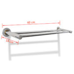 Towel Rack 2 Bars Stainless Steel - Image 7
