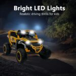 Ride On Models Truck Car 12V Kids Electric Vehicles, Remote Control, Front & Rear Shock Suspension, 2 Seater UTV, Flashlights And A Built-in Music Player, For Age 3-6 Years Old - Image 10