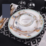 New Chinese Style Hotel Table Ceramic Dining Restaurant Kitchen Plate