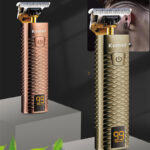 Diamond Mesh Engraving Body LC Digital Display High Power Oil Head Trim Hair Clipper