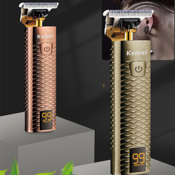 Diamond Mesh Engraving Body LC Digital Display High Power Oil Head Trim Hair Clipper