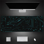 Industrial Style Tech Oversized Seam Keyboard Mouse Desk Pad - Image 2