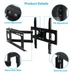 TV Wall Mount Swivel Tilt Full-Motion Articulating Wall Rack For 32in-55in TVs 99lbs Max Bearing - Image 2