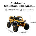 Ride On Models Truck Car 12V Kids Electric Vehicles, Remote Control, Front & Rear Shock Suspension, 2 Seater UTV, Flashlights And A Built-in Music Player, For Age 3-6 Years Old - Image 3