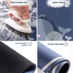 Kitchen Set Absorbent Floor Mat Diatom Mud Wear-resistant Foot Pad Cartoon Non-slip Oil-absorbing Mat Stain-resistant Carpet Anti-Oil, Anti-Slip, Dirty, Easy To Take Care Of Carpet - Image 3