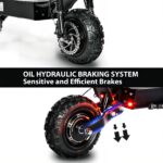 Electric Scooter With Seat, 6000W Power Dual Motor Top Speed 50MPH 60V 35Ah Battery 50 Miles Range, 11 Inch Off-Road Tires For Street Commuting And Limit Offroad - Image 3