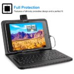 7.9in Protective Keyboard Case W/ Keyboard PU Leather Back Stand Tablet Cover Via USB 2.0 Cable - Image 4