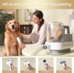 Pet Grooming Kit, 5 In 1 Dog Grooming Kit With 2 Suction Mode, Low Noise Dog Hair Remover, Dog Vacuums For Hair Cleaning For Shedding Small, Medium Pet For Dog Hair At Home - Image 3