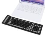 24g Wireless Mute Folding Keyboard Waterproof Silicone Portable - Image 2