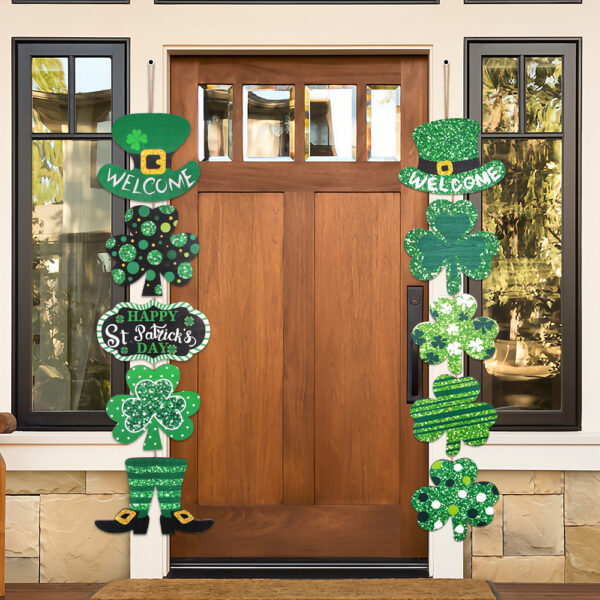 Irish Holiday Decorations Wooden Doorplate