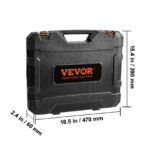 VEVOR Drive Impact Socket Set 6 Point Cr-Mo Alloy Steel For Auto Repair, Includes Extension Bars Universal Joint Adapter Lock Storage Case - Image 6
