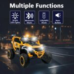 Ride On Models Truck Car 12V Kids Electric Vehicles, Remote Control, Front & Rear Shock Suspension, 2 Seater UTV, Flashlights And A Built-in Music Player, For Age 3-6 Years Old - Image 9