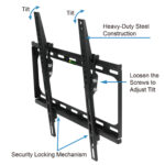 1Pc TV Wall Mount Tilt Dual Arm TV Mount Brackets Maximum VESA 400x400mm For 26-55in TVs - Image 7
