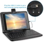 7.9in Protective Keyboard Case W/ Keyboard PU Leather Back Stand Tablet Cover Via USB 2.0 Cable - Image 3
