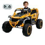 Ride On Models Truck Car 12V Kids Electric Vehicles, Remote Control, Front & Rear Shock Suspension, 2 Seater UTV, Flashlights And A Built-in Music Player, For Age 3-6 Years Old - Image 8