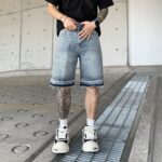 Fashion Work Clothes Gradient Cropped Pants Men - Image 2
