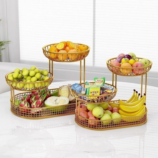 Multi-layer Iron Fruit Basket For Living Room, Dining Table, Kitchen