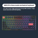 Ajazz AK832PRO Color Screen Wired Bluetooth 24 Three-mode Mechanical Keyboard Gasket Structure Short Axis PBT Key Cap - Image 3