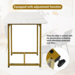 Metal Frame Rectangular Dining Table Modern Kitchen Table - Image 10