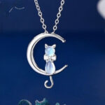 Jewelry Fashion Necklace Set Women Design Minimalist Pet Charm Cute Moon Cat Choker Pendant Necklacehot Sale Products - Image 5